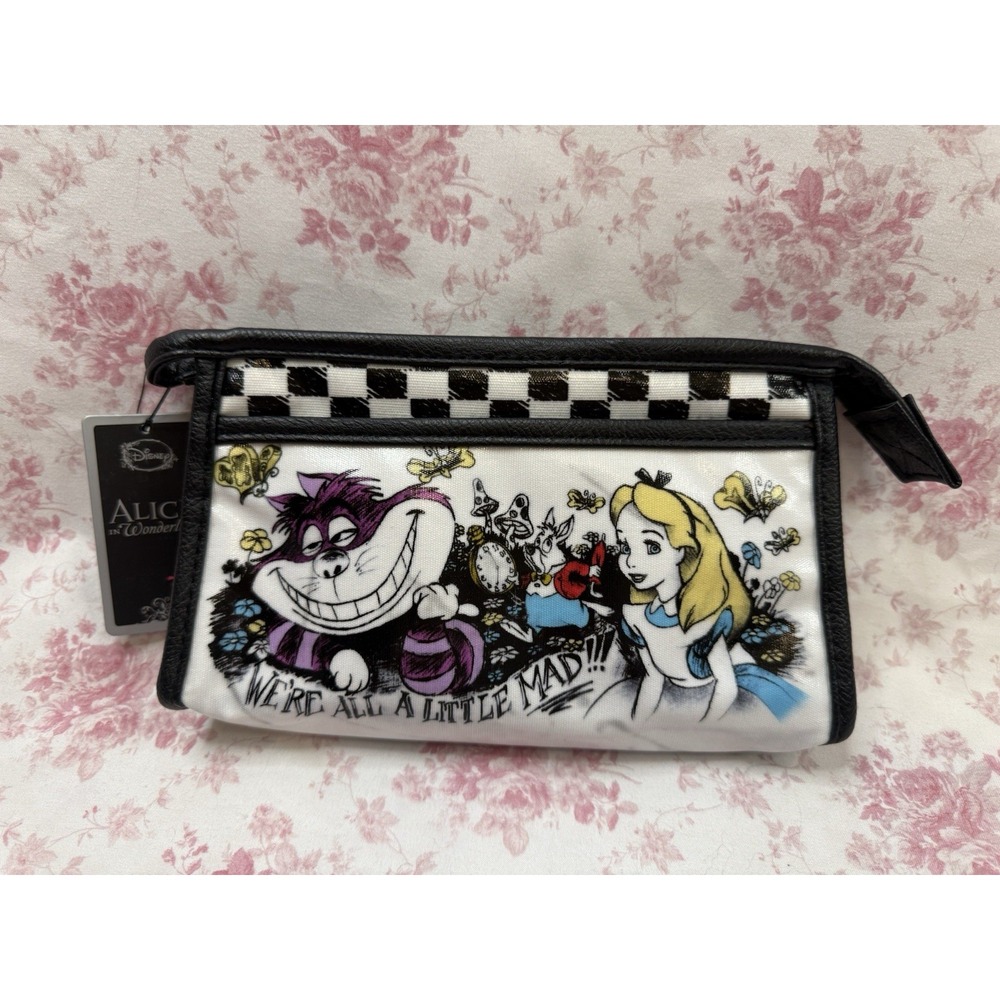 Loungefly Disney Alice in Wonderland Cheshire Cat Makeup Bag 5.5" x 8"